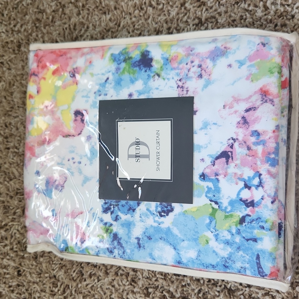 Watercolor shower curtain